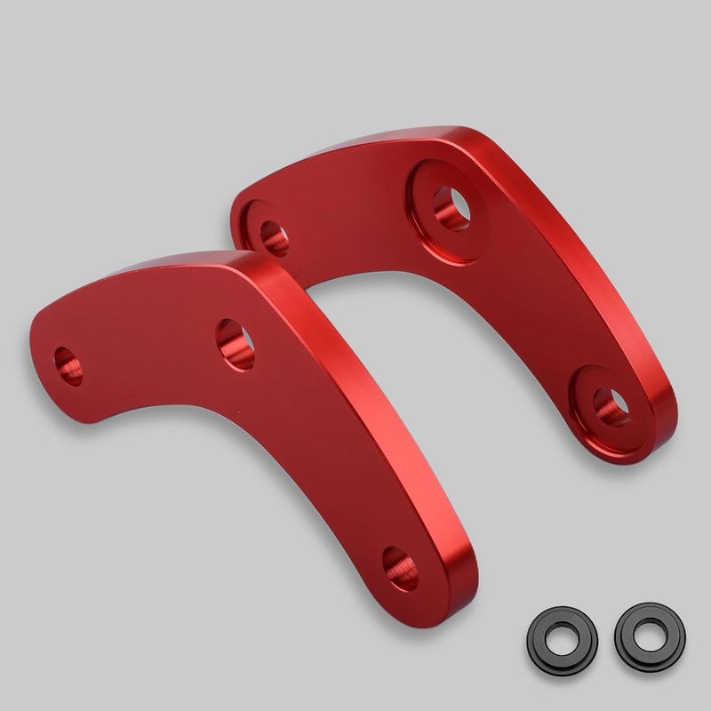LEDISHUN for Ninja650 Z650 Z650RS Motorcycle Aluminum Lowering Link Dog Bone Kits Plate for Kawasaki Vehicle (0.98 Inches Drop) (Red) - Image 1